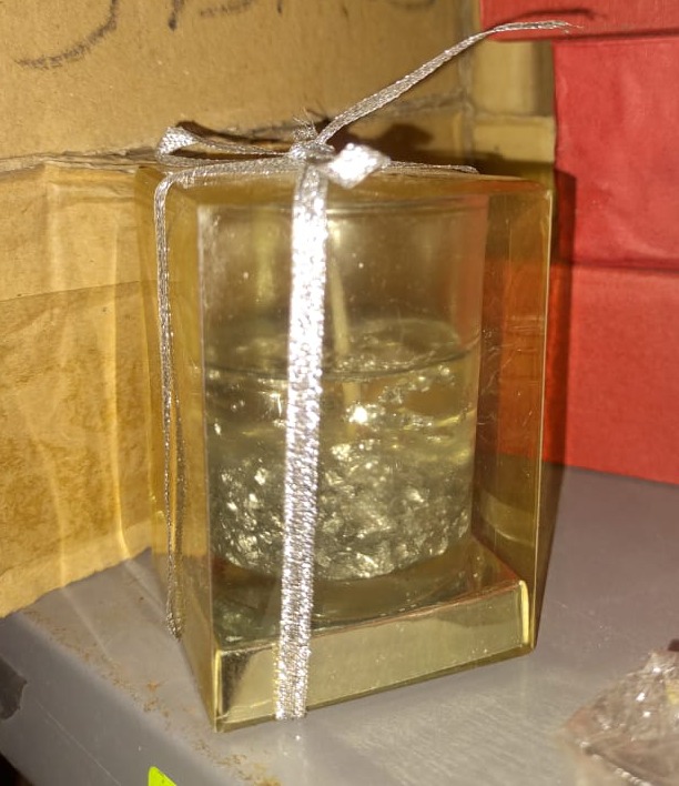Vela en gel en base con mica Pr658