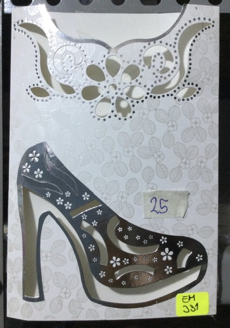 Tarjeta taco plateado EM331