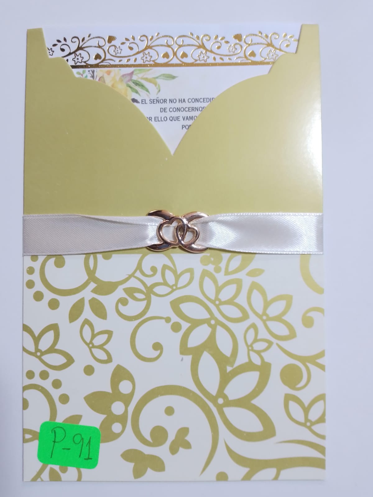 TARJETA BAUTIZO CREMA P91C