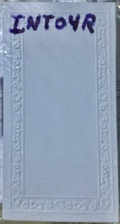 Tarjeta interior bordes flores repujado INT04R