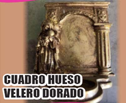 MARMOLINA CUADRO HUESO VELERO DORADO