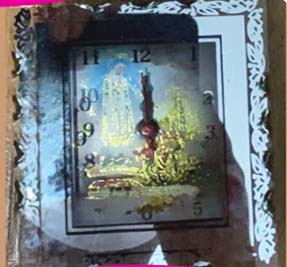 CUADRO RELOJ DE VIDRIO RECTANGULAR PARADO