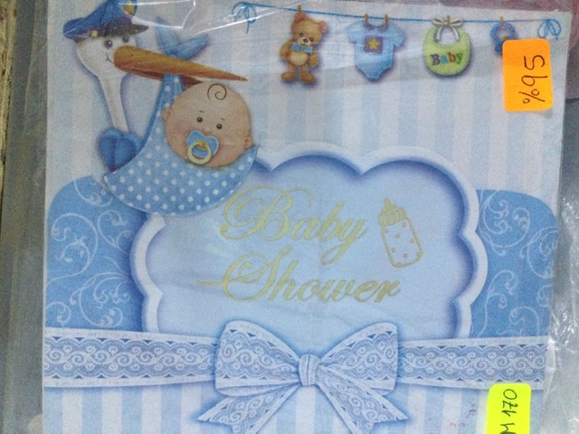 TARJETA BABY CIGUEÑA CELESTE