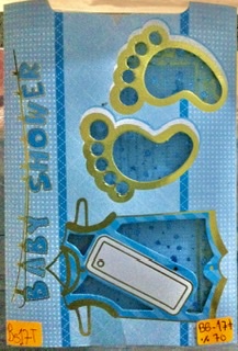 TARJETA baby shower piecesitos niño BS17T