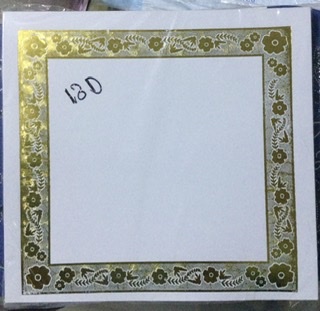 Tarjeta interior bordes de flores doradas INT13D