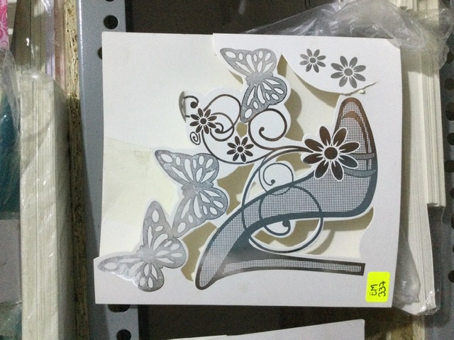 TARJETA TACO MARIPOSA PLATA Em337