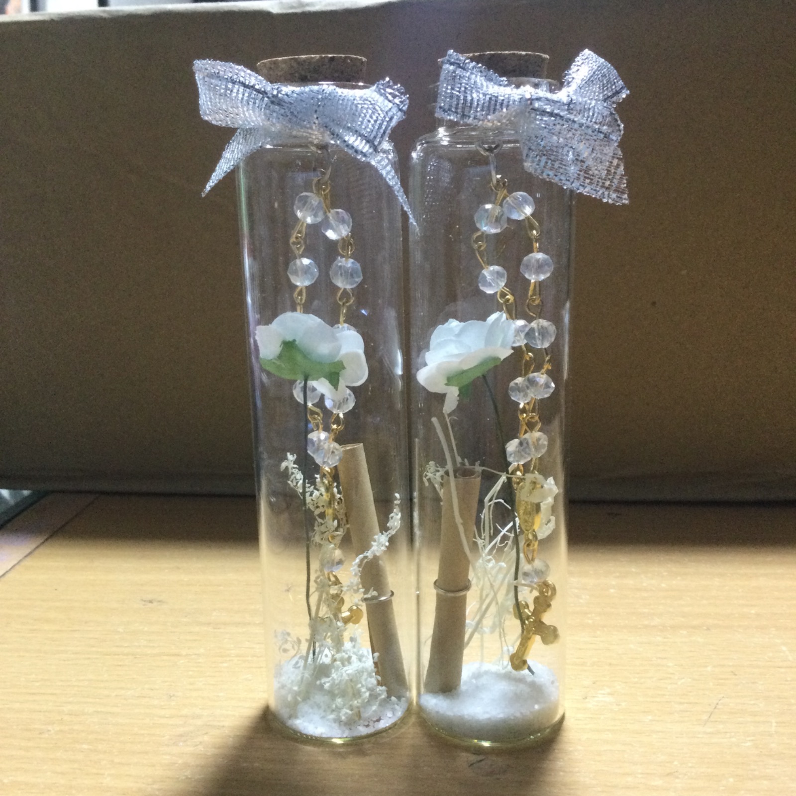 BOTELLAS LARGAS CON FLOR PR845