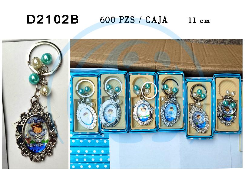 LLAVERO MEDALLON CON PERLAS BAUTIZO HOMBRE PR1001