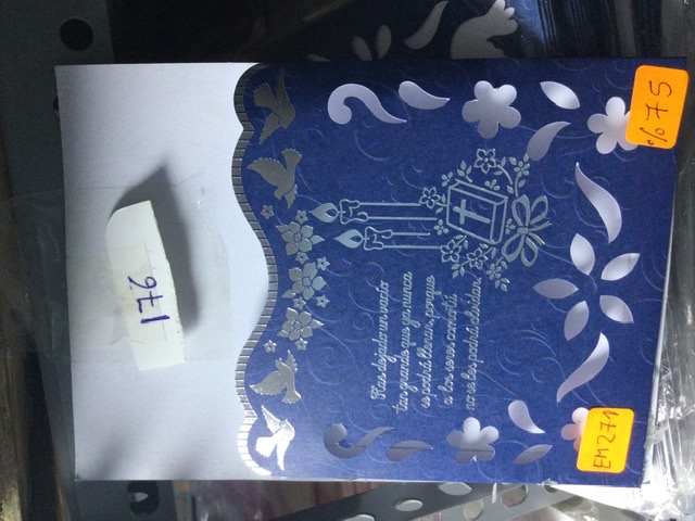 TARJETA AZUL MEDIANO PARA FOTO