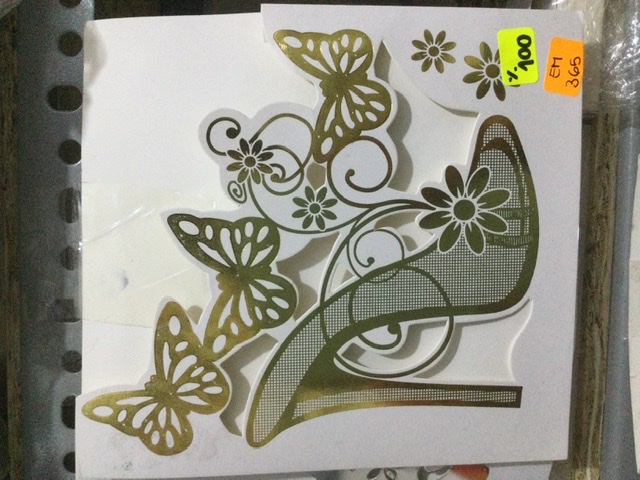 TARJETA TACO MARIPOSA DORADO Em365