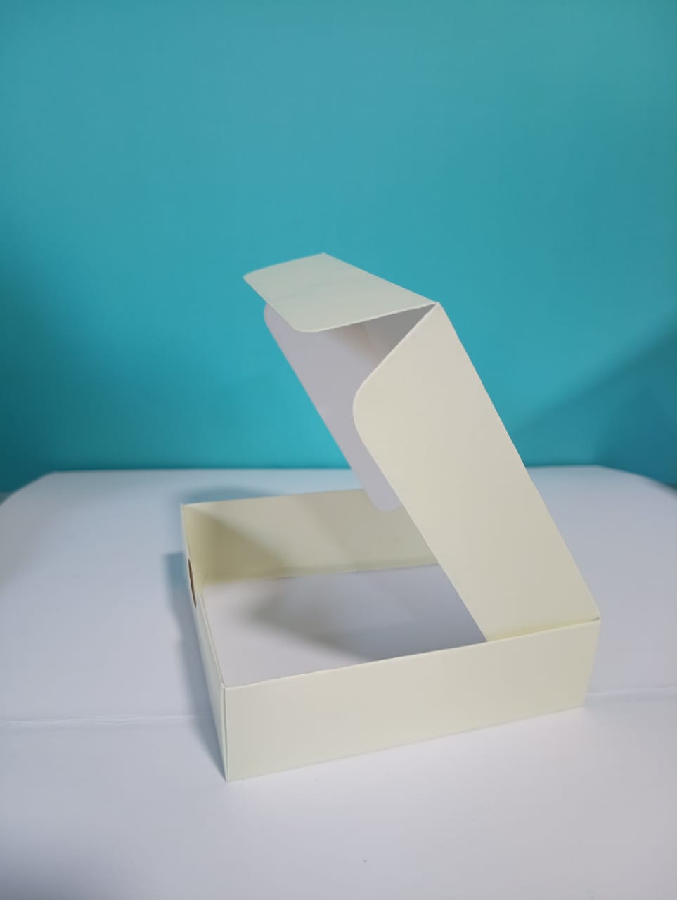 CAJA DE TORTA CREMA 10X10X2.5 CM PR501