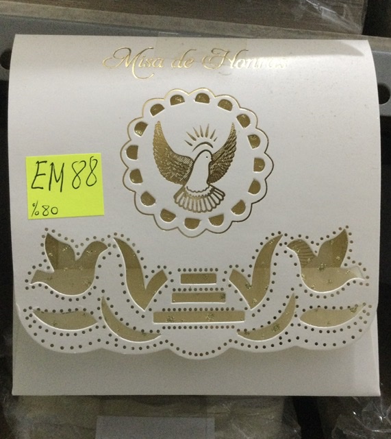 TARJETA FOLCKOTE SOBRE DORADO