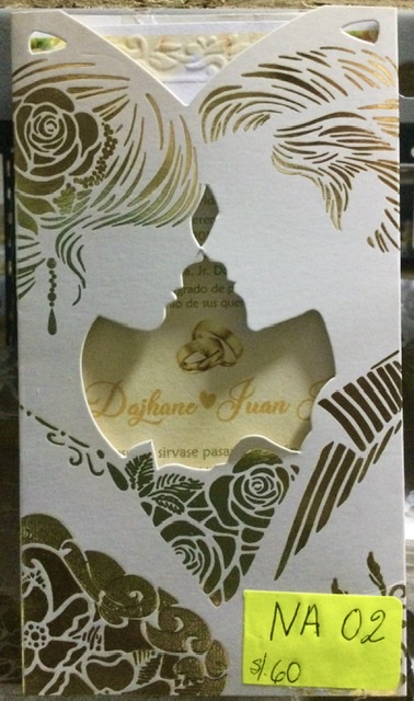 TARJETA NOVIOS DORADO CHICO CP18-T21