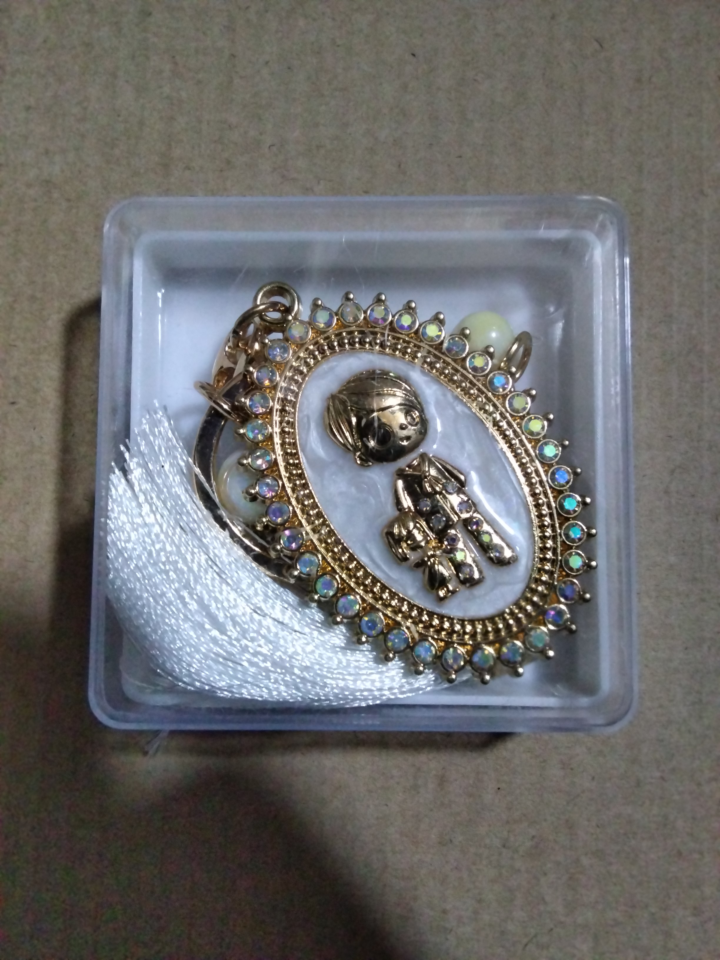 LLAVERO PRIMERA COMUNION DORADO CON PERLAS HOMBRE PR2175