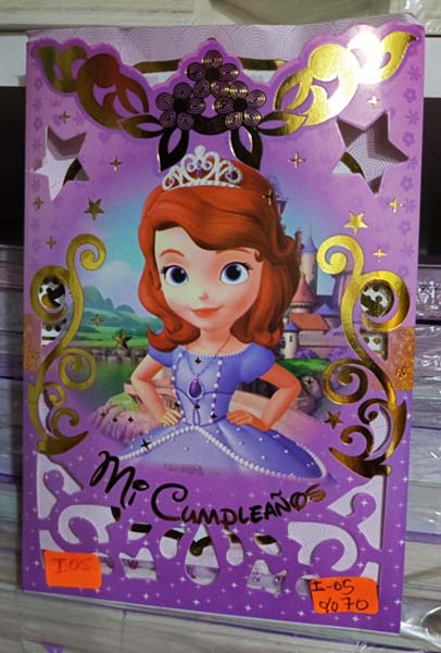 TARJETA MI CUMPLEAÑOS PRINCESA SOFIA I05