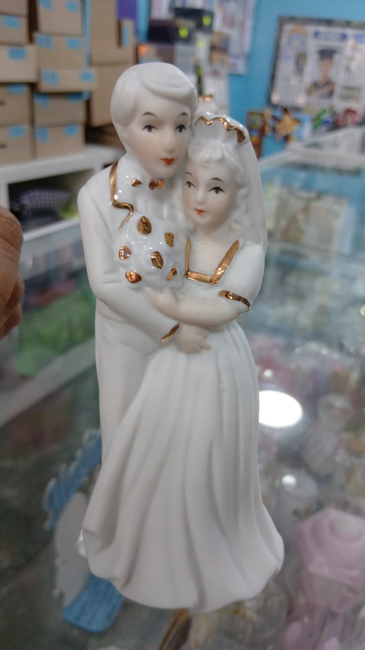 ADORNO NOVIOS (blanco dorado)