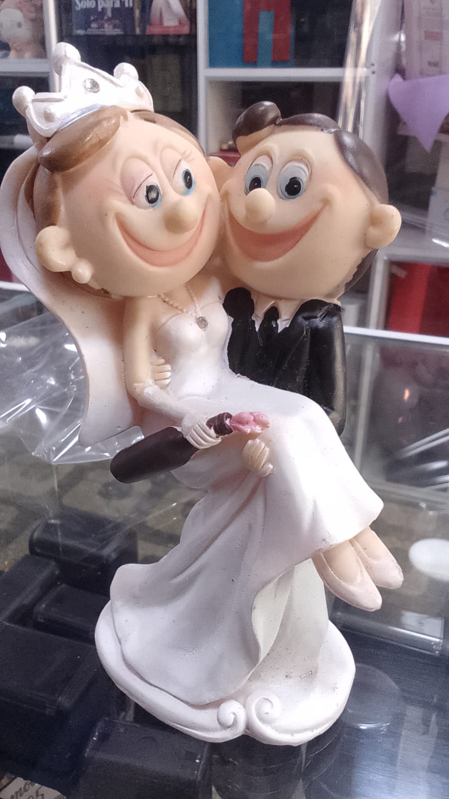 ADORNO NOVIOS CARICATURA