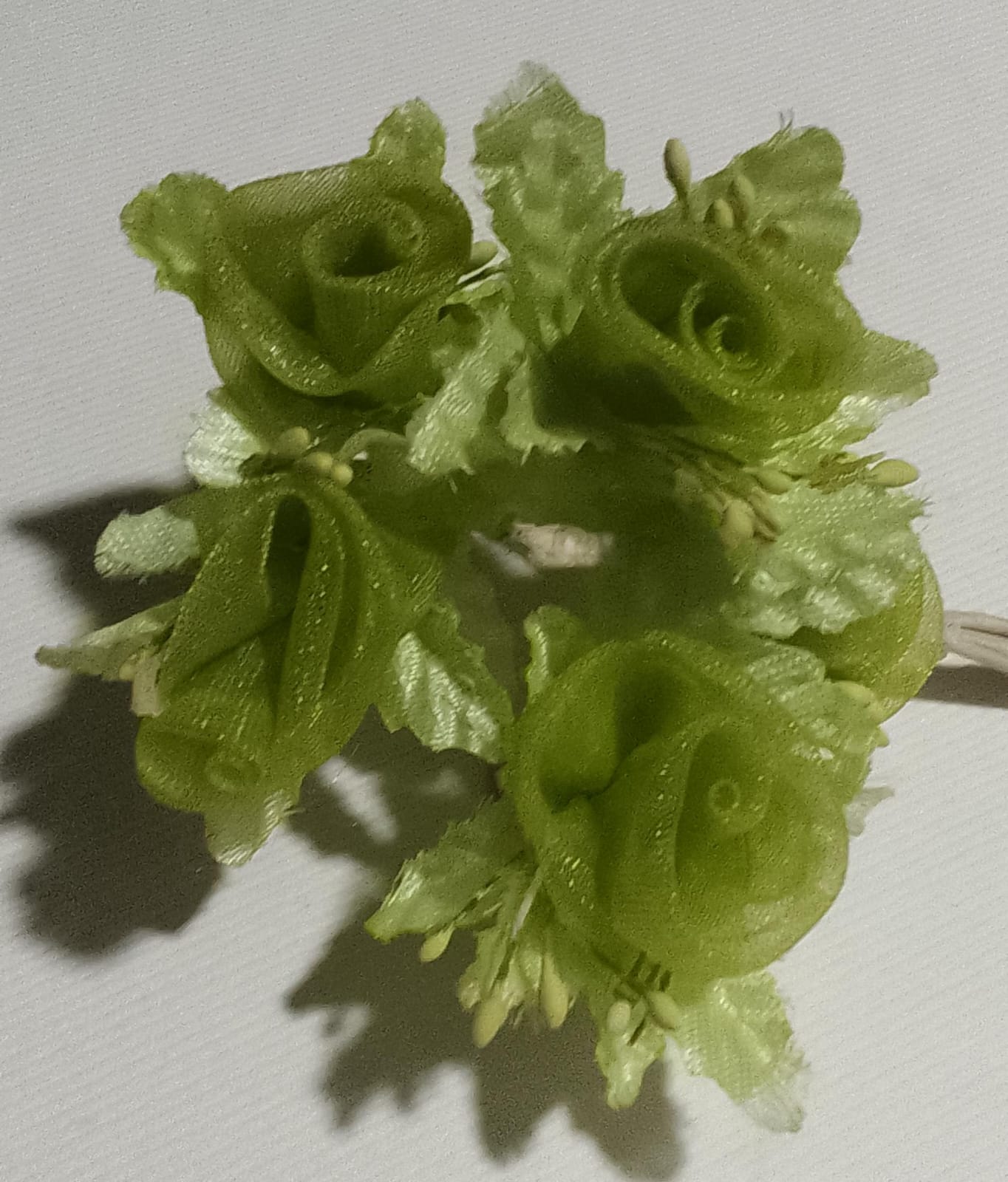 FLORES VERDE ORGANZA PR974