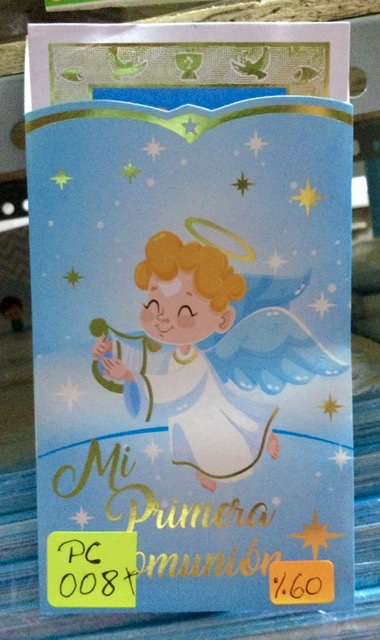 Tarjeta comunión ángel celestePC008T