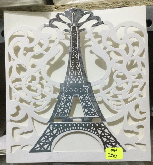 Tarjeta torre plateado EM355