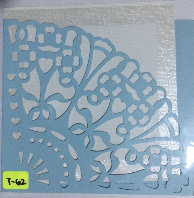 TARJETA ABANICO CELESTE