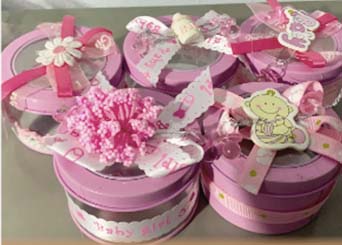COFRE LATA BABY SHOWER ROSADO