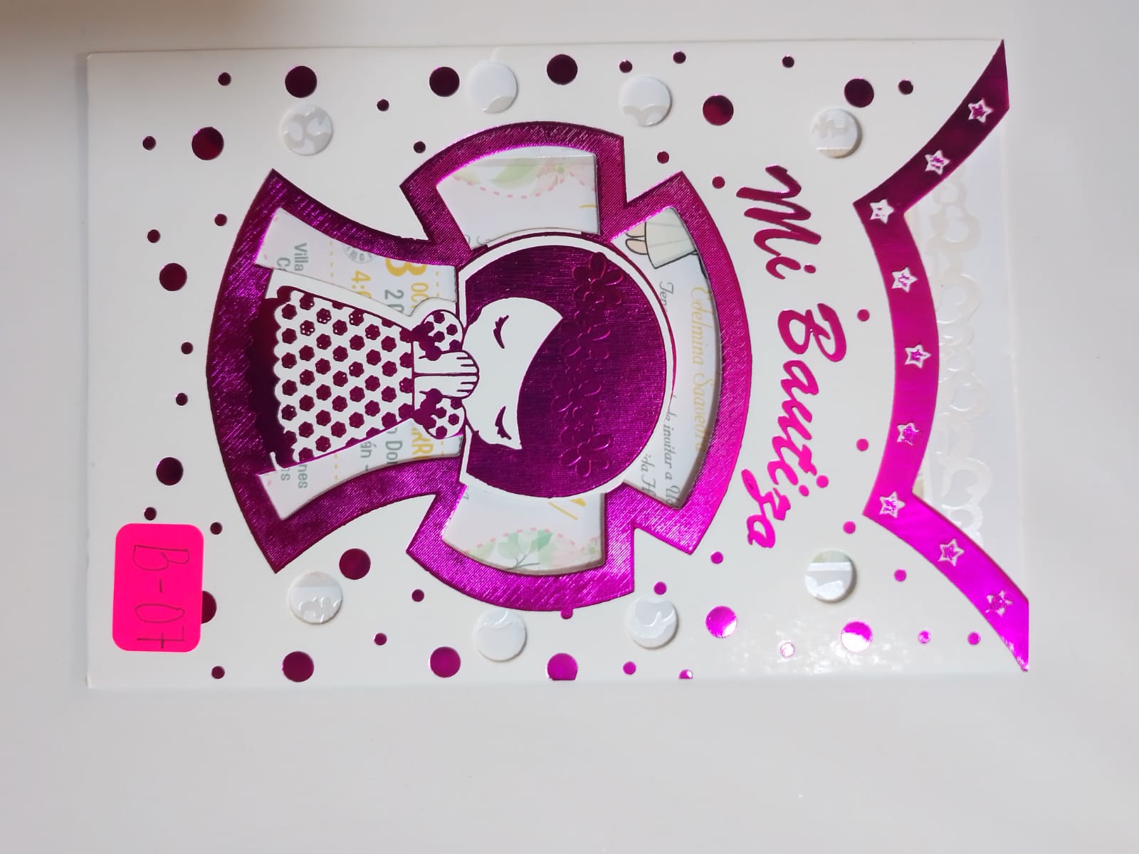  TARJETA BAUTIZO NIÑA B07F
