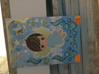 Tarjetas de bautizo ángel niño B12T