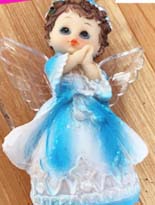 ANGEL MEDIANO CELESTE CON SOTANA CON LUZ
