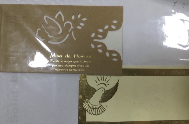 TARJETA MARRON PALOMA CALADA PASA CINTA