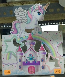 TARJETA UNICORNIO HECHADO