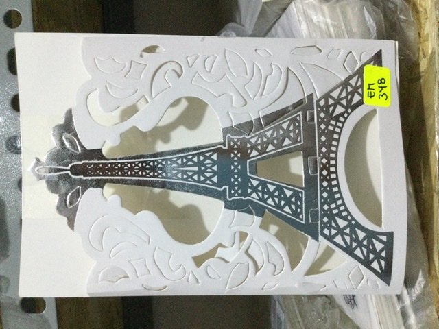 TARJETA TORRE IFEL PLATA CHICO Em348