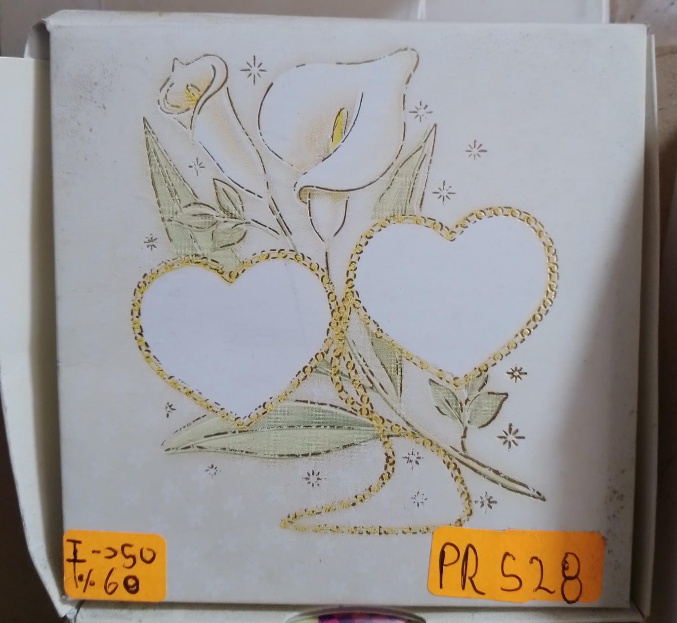 caja de torta azucena 2 corazones pr528