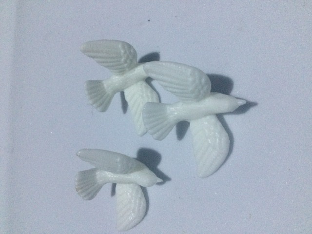 Palomas medianas blancas Pr697