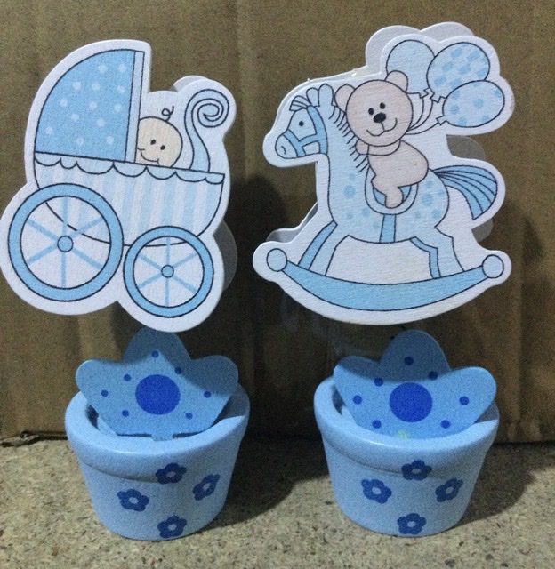 PORTA NOTA MACETERO BABY SHOWER HOMBRE