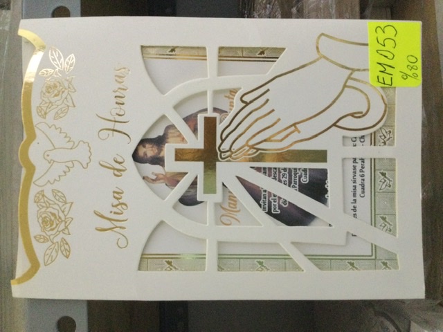 TARJETA CATEDRAL MANO DORADO FOLCKOTE