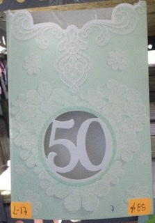 TARJETA 50 AÑOS VERDE