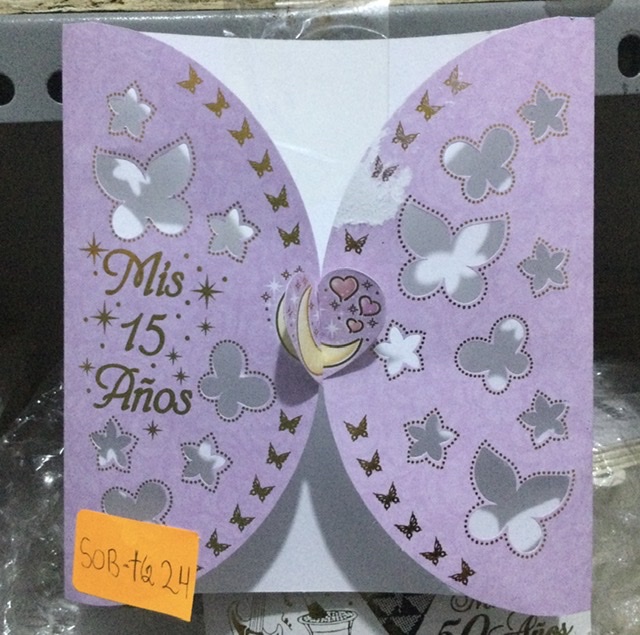 TARJETA OVALADO ROSADO 15 AÑOS
