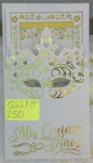 Tarjeta mis quinceaños antifaz Q22FO