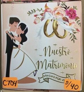 Caja de torta nuestro matrimonio CT04