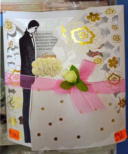 TARJETAS MATRIMONIO NOVIOS CON FLORES P16D