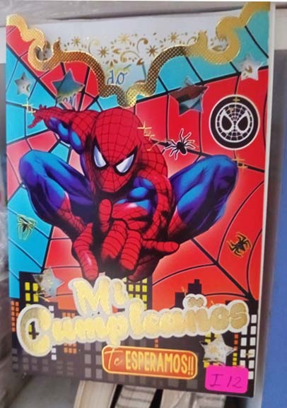 Tarjeta mi cumpleaños HOMBRE ARAÑA I013