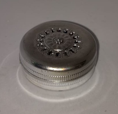 Cofre redondo plateado grande Pr681