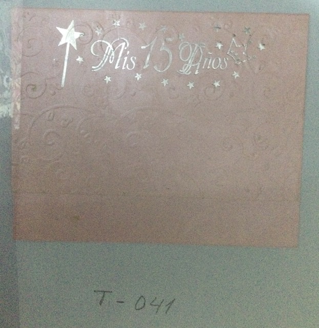 TARJETA ESQUELA 15 AÑOS PLATA ROSADO