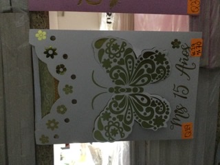 Tarjetas de quince años mariposa Q29