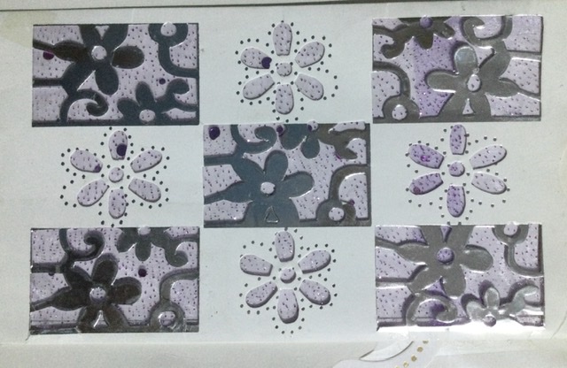 TARJETA CALADO AJEDREZ PLATA