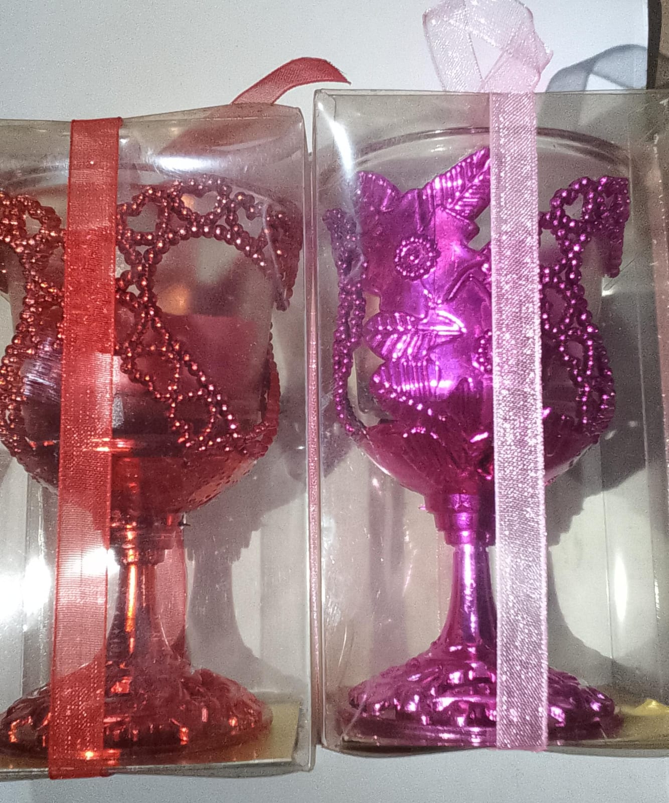 VELA COPA MEDIANA ROJO Y FUCSIA PR462