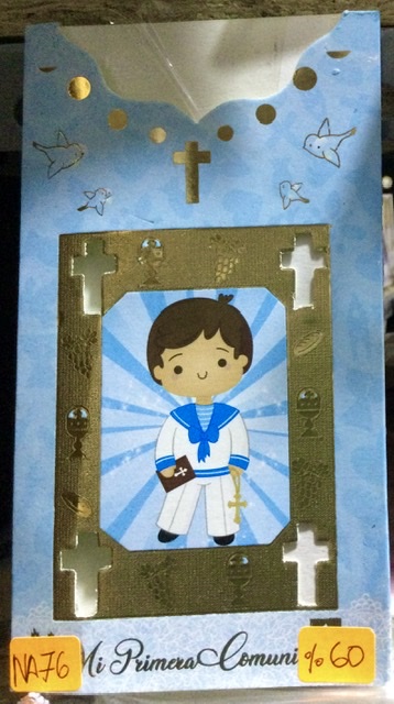 Tarjeta comunión niño NA076