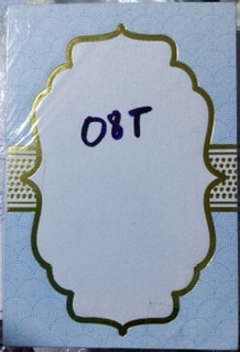 Tarjeta sobre a color celeste INT08T