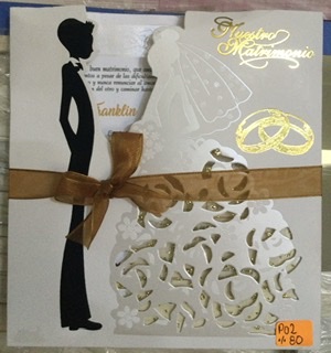 TARJETA  matrimonio novios vestido nacaradoP02